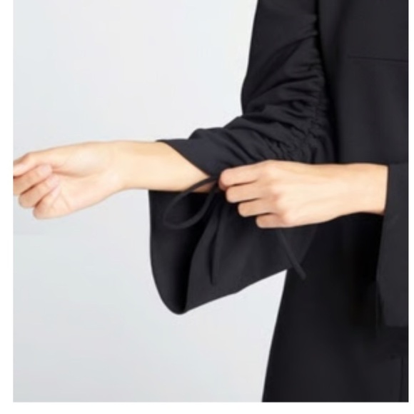 NWT Tibi Sculpted Sleeve Shift Dress in Black Women’s Size 12 $425 Retail - Picture 3 of 12